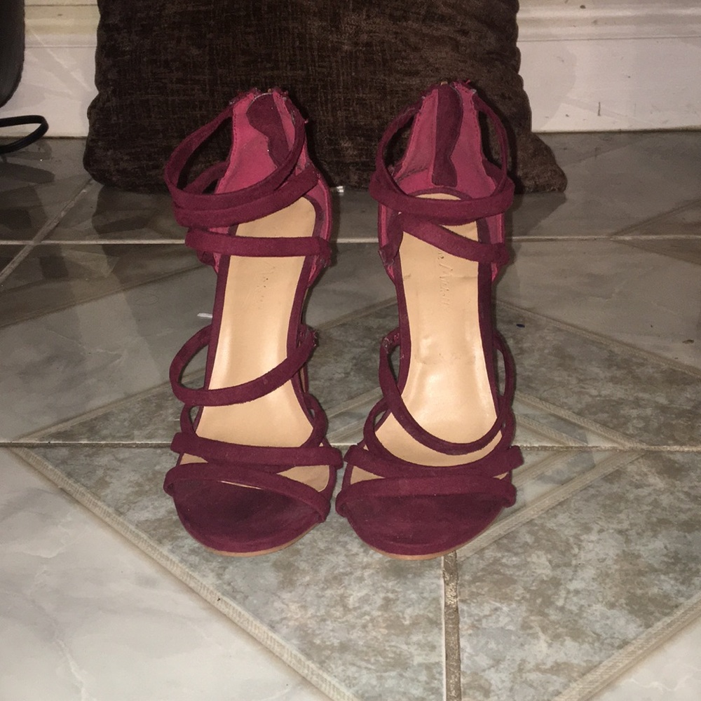 Anne Michelle burgundy stiletto heels